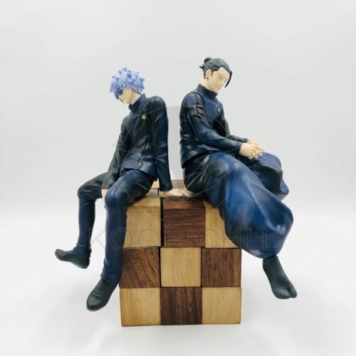 Image of Anime Action Figure 30 cm | Cool White Hair Character PVC Collectible Figurine | Sitting Pose Statue Toy for Home Decor, Desk & Gift for Fans
