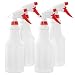 HomeDone Spray Bottle 16 oz Empty, White Translucent Plastic, 4-Pack