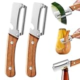 POP lina Pelapatate Multifunzione per Cucina, 2 Pezzi Pelapatate Multifunzione in Acciaio Inox con Apribottiglie, per Frutta e Verdura Utens …