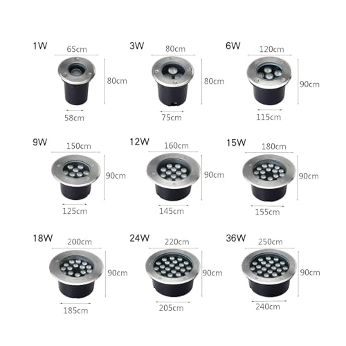 Spots LED encastrables 12V lot de 4 pour éclairage souterrain et cour extérieure - 3