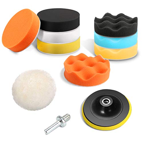 RISHNEG Polishing Pads Kit, 8 Pcs Sponge Polishing Pads, 1Pcs Woolen Buffer...