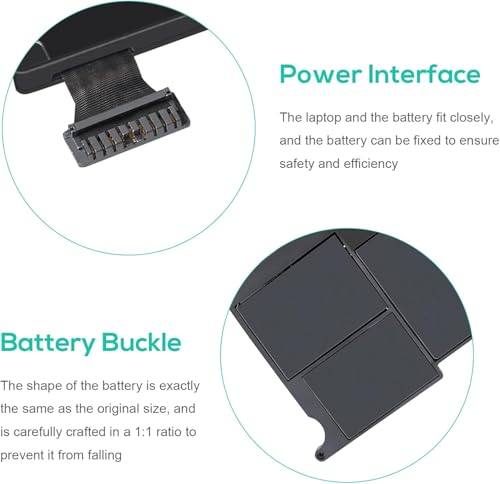 Image of Laptrix A1406 /1495 /1465 /1370 Laptop Battery for Mac Book Air 11 Inch A1370 (Mid 2011) A1465 A1495 Battery Mid 2011 2012 2013 Early 2014 2015 Years 7.6V /4600mAh /35Wh