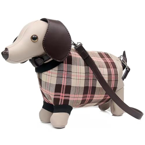 Image of Women PU Leather Unique Novelty Dog Shaped Crossbody Shoulder Bag Handbag Purse