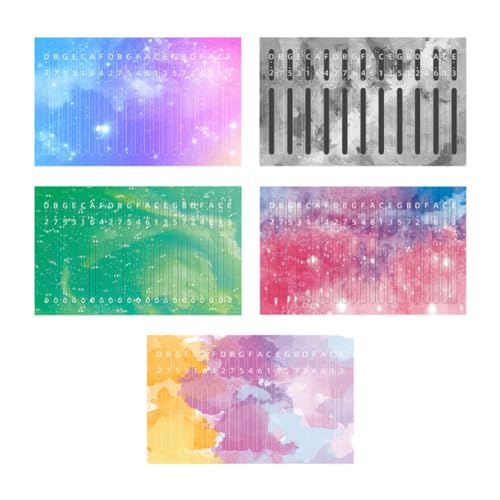 Orolotay 5 Stück Aufkleber für Kalimba mit 21 Tasten, Aufkleber für Daumenklavier, Tastaturinstrumente, Zubehör für Anfänger