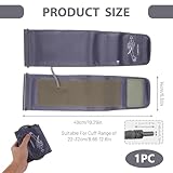 Blood Pressure Cuff 22-32CM Arm Circumference Cuff for Blood Pressure Monitor Adjustable Replacement Cuff Portable Blood Pressure Machines Home Use Cuff for Elders Home Use (Silver Gray) - Image 2