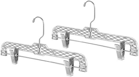 Whitmor Skirt or Slack Hangers Set of 2, Crystal Clear