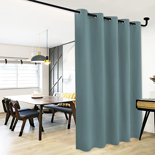 NICETOWN Greyish Blue Bedroom Blackout Curtain Panel, 1 Panel, 70 x 84 inch, Privacy Window Thermal Insulated Blackout Drape/Drapery for Loft, Guestroom