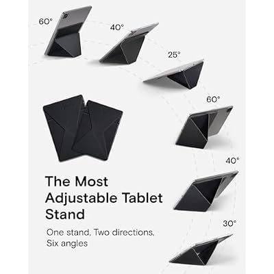 MOFT Snap Tablet Stand Holder, Foldable and Adjustable in Portrait/Landscape, Ultra-Slim Design iPad Stand for Desk, Compatible with 9.7 to 12.9 Tablets, Grey