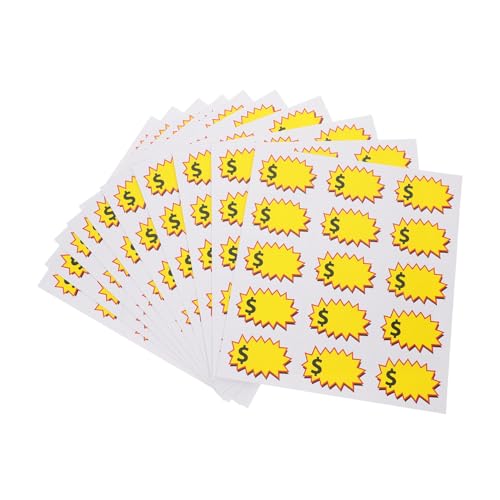DOITOOL Garage Sale Stickers 10 Sheets Self-Adhesive Yard Sale Tags Retail Store Pricing Labels Easy Handwritten Stickers