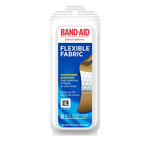 Band-AID Flexible Fabric Bandages One Size Travel Pack, 8 Each (Pack of 24)