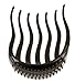 UPSTORE Hair Accessory Hair Comb, 2PCS Heightening Ponytail Insert for Hairstyle Styling Beauty Tool, Plastic, Black, Brown