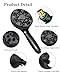 High Pressure Shower head with Handheld 7 Modes, Built-in Power Wash to Clear Tub. Tile & Pets, 5” High Flow Hand Held Hydro Rain Showerhead with Stainless Steel Hose and Adjustable Bracket-Matt Black