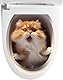 Deko Aufkleber WC Deckel Toilettendeckel 3D Wilde Tiere Toilettensitz Aufkleber 29CM PVC WC Deckel Bad Klo Aufkleber Sticker Umweltfreundliche PVC-Aufkleber Für Toiletten Für Badezimmer