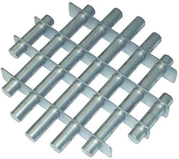MPI Ceramic Round Grate Magnet for Removing Ferrous Tramp Metal Contaminants 100% Stainless Steel Welded Construction (6 Ceramic Round)