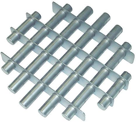 MPI Ceramic Round Grate Magnet for Removing Ferrous Tramp Metal Contaminants 100% Stainless Steel Welded Construction (6 Ceramic Round)