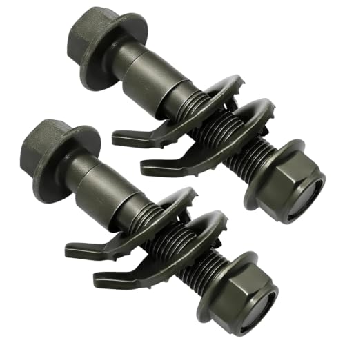 2 Pcs 14mm Adjustable Camber Bolts Kit Heavy Duty Steel4 Wheel Alignment Correction Cam Bolt for Car Vehicle Front Left & Right Wheels for Buick Chevrolet for Honda for Nissan for Dodge for Jeep 81260