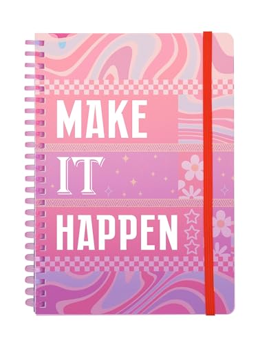 Image of DOODLE A5 Soft Spiral Wiro Notebook with Elastic Band Closure & Pen Holder | Beautifully Printed PP Cover | 160 Ruled Pages | Perfect for School, College & Office Use - Success Starter