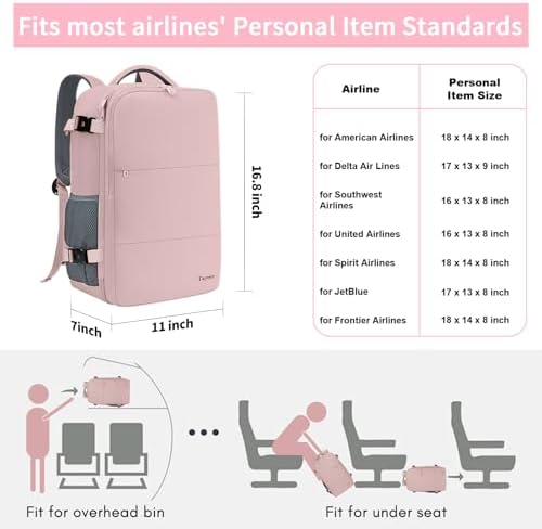 Taygeer Travel Backpack for Women, TSA Carry On Backpack Flight Approved - 2
