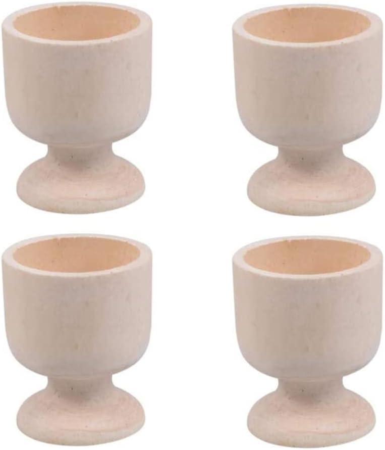 Leadigol Rustic Wooden Egg Holder, Perfect for Keeping Your Eggs Safe and Fresh Displaying Small Fruits and Vegetables,4Pcs/pack Boiled Egg Cup