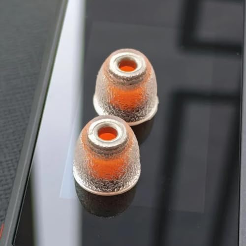 Image of TANGZU Tang Sancai Noble Earbud Tips, Replaceable Stainless Steel IEM Eartips, Liquid Silicone Medical Grade Hypoallergic Ear Plugs for in-Ear Monitor (XS /S /M /L- 4 Pairs)