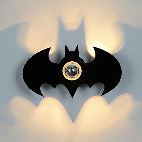 Luminturs 5W Led Batman Wall Sconces Light Fixture Lamp Bulb Painted Blac. #TOP8