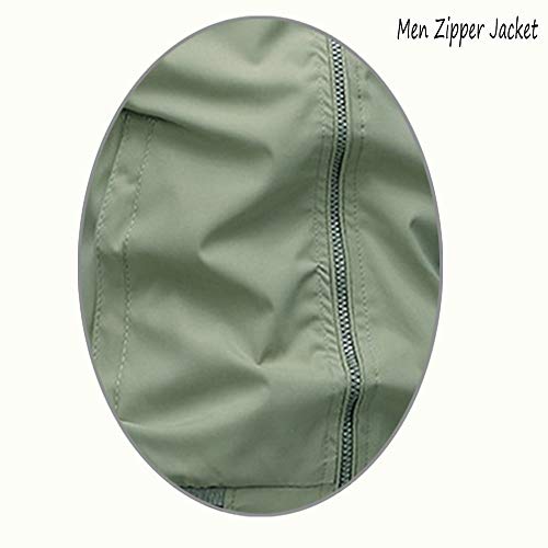 sandbank Men's Lightweight Softshell Coat Zipper Long Sleeve Sportswear Coat Stand Collar Windbreaker Flight Bomber Jacket4