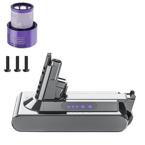 6000mAh V10 Ersatzakku für Dyson V10 Akku Kompatibel mit Dyson SV12 V10 Animal V10 Absolute V10 Motörhead V10 Fluffy V10 Total Clean Staubsauger