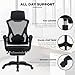 Ergonomic Office Chair, High Back with Adjustable Height, Swivel with Flip-Up Arms and Lumbar Support, Breathable Mesh Computer Chairs for Home/Study/Working (All-Black)