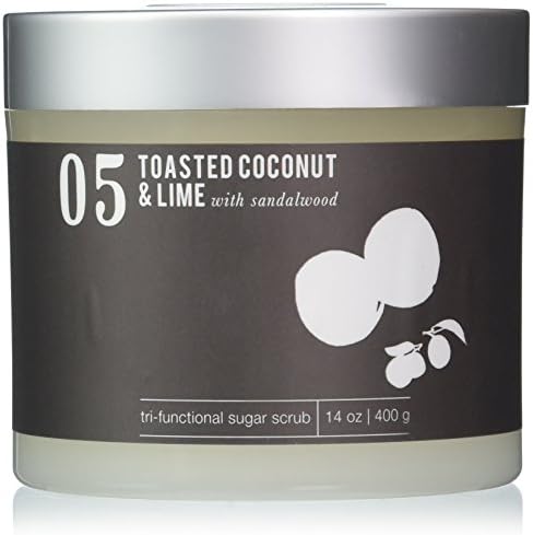 Me Bath Tri-functional Sugar Scrub, Toasted Coconut and Lime with Sandalwood, 14 Ounce