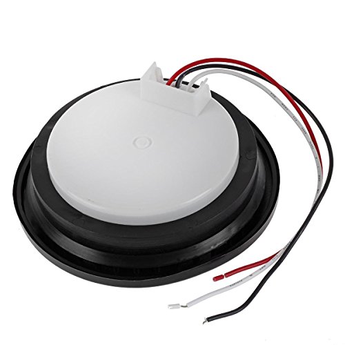 Partsam 2Pcs 4" Round Led Trailer Tail Lights - 40 White Led Reverse Back Up Trailer Lights For Rv Trucks, Waterproof Sealed Round Led Reverse Fog Lights Flush Mount For Truck Trailer Boat Bus #TOP6