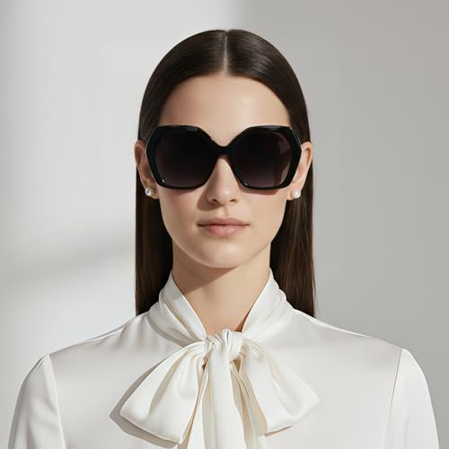 ZENOTTIC Retro Oversized Hexagonal Sunglasses for Women 100% UV400 Protection2