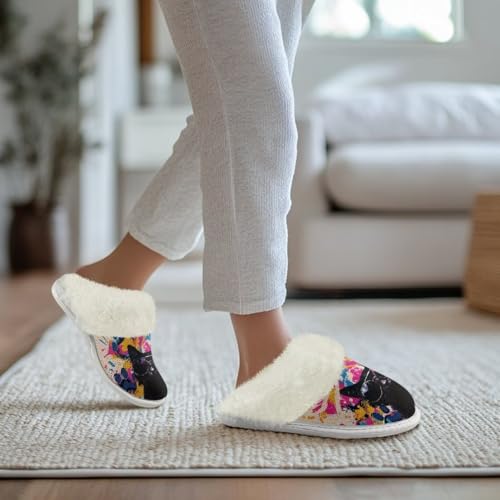 Slippers for Women Lightweight Soft Soled Comfort Walking Slippers for Winter Non Slip for Indoor Outdoor4