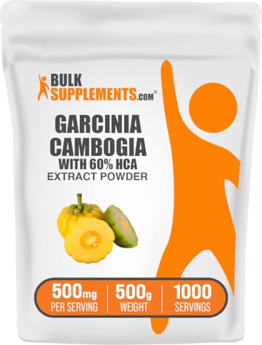BulkSupplements.com Garcinia Cambogia Extract Powder - 60% HCA, from Garcinia Cambogia Fruit, Herbal Supplement - Gluten Free, 500mg per Serving, 500g (1.1 lbs) (Pack of 1)