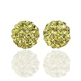 SoulCats 5 Piezas Abalorios Glitter Bola de Discoteca Bolas de Cristal chapucero Pulsera, Color: Amarillo Claro.