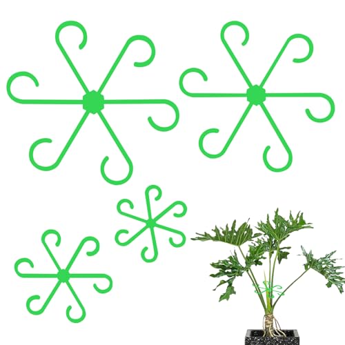 CATELL 20 Pezzi Supporto per Piante, Supporto per Stelo Vegetale Riutilizzabile Supporto per Stelo in Plastica Pinze di Supporto per Piantagione per Fiori Ortensie Orchidee Monstera (Verde)
