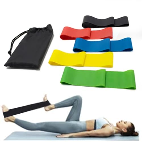 Kit 5 Faixa Elástica Super Mini Band Para Treino Exercícios Yoga ...