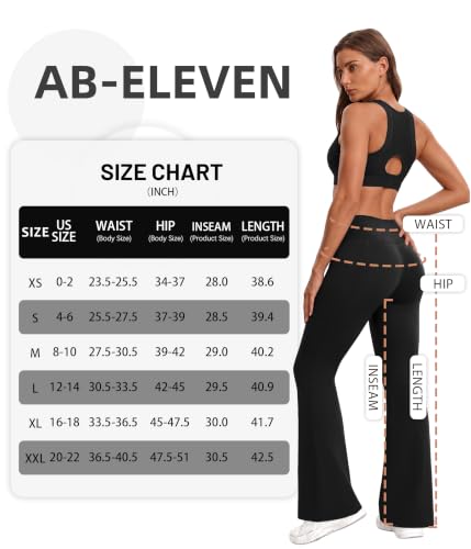 AB-ELEVEN Yoga Pants High Waisted Seamless Bootcut Flare Legs with Pockets — view 6
