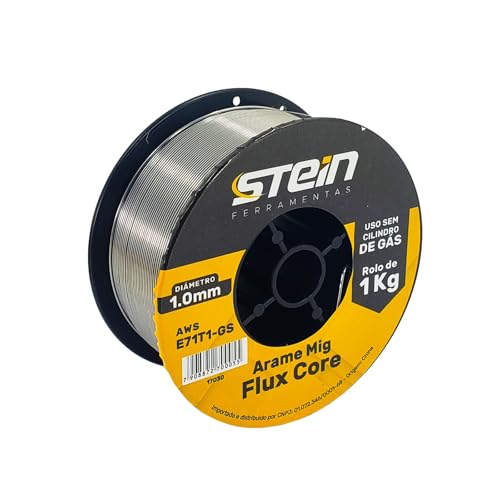 Arame Solda Mig 1,0mm Com 1Kg Sem Gás E71T0-GS 03 Rolos Stein