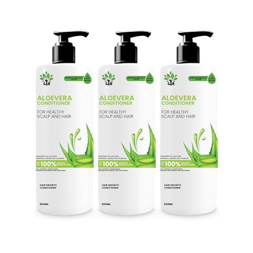 Image of GIR Aloe Vera Ayurvedic Conditioner with Aloe Vera & 21 Herbs Nourishes Scalp & Hair Paraben & Silicone Free - 500ml x 3 Bottles (Total 1500ml)
