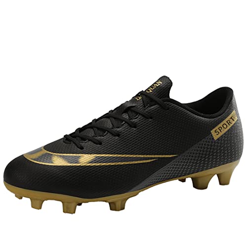 Men’s Soccer Shoes Outer Football Cleats Youth Football Spike Professional Shoes Fg For Competition Training Black #TOP2