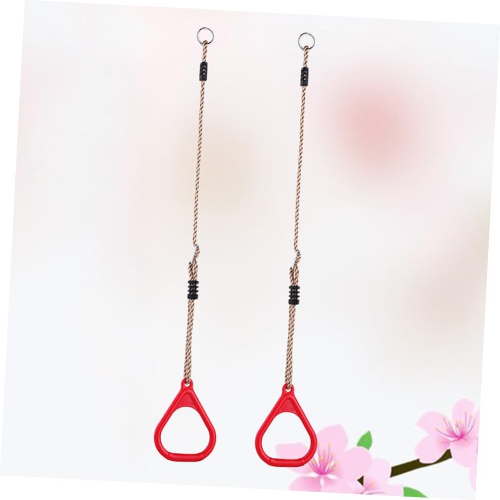 Abaodam Gymnastic Rings Durable Plastic Fitness Training Rings for Full Body Workouts Color Random for Outdoor Playsets and Jungle Gyms