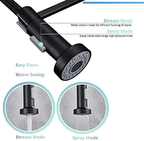 Miniatura 2 de Faucets - Grifo de fregadero de cocina para bar, granja, comercial, grifo de cocina extraíble de latón, grifo mezclador de fregadero de recipiente,