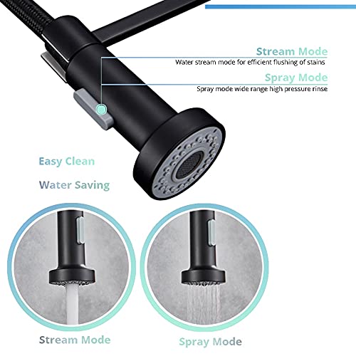 Robinet de lavabo en laiton noir mitigeur eau chaude et froide multi usage - 6