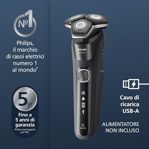 Philips Shaver Serie 5000, Rasoio Elettrico Wet & Dry (modello S5898/50) - Immagine 3