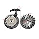 Viviance 2Pcs Metall 49Cc Universal Pull Starter Und Schwungrad Für Dirt Bike Mini Moto Quad 49Cc - Schwarz