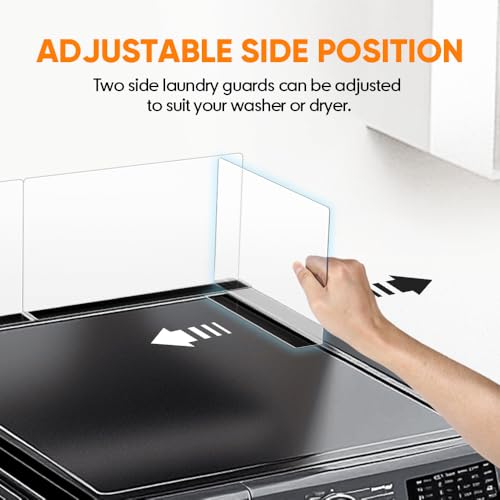 Moryimi Magnetic Laundry Guards for Washer and Dryer, Clear Magnetic Laundry Organizer for Laundry Room Organization, Washer Dryer Countertop Fits Most Washers, Washer and Dryer Covers for the Top - Thumbnail 5