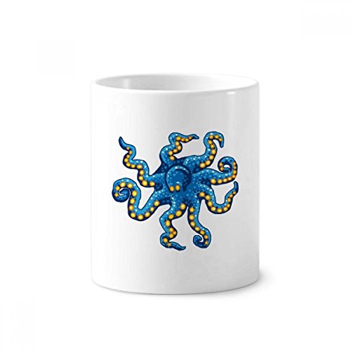 Tasse blanche poulpe bleu en céramique 350ml une idée cadeau marine originale