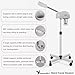 HeavenBird Stand Professional Ozone Facial Steamer with Touch Control, Adjustable Height & Rolling Base, 360° Rotatable Nozzle, Hot Mist Function, Use for Home, Salon SPA (White)