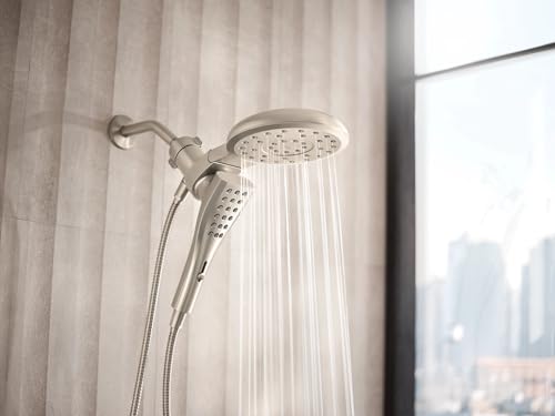Moen Verso Brushed Nickel Eight-Function 7" Wide Spray Shower Head and Detachable Handshower Combo with 72" Hose, 220C3BN by Moen - Image 8