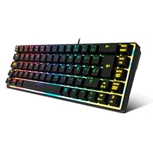 KROM Kalista - Rainbow RGB Gaming Membrane Keyboard, 62% Form Factor, Gaming Mode, N-19 Anti-ghosting, Windows | Mac, English Layout - Black
